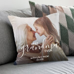 Best Grandma Ever Personalised Photo Cushion<br><div class="desc">Gift the best grandma ever a custom throw pillow. Create your own personalised pillow including your photo and message.</div>