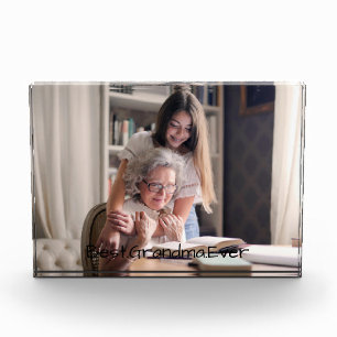 Best Grandma Ever Personalised Photo Quote Block