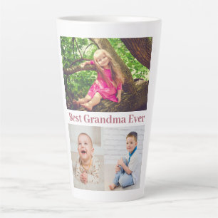 Best Grandma Ever Photo Collage Latte Mug