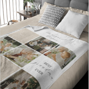 Best Grandma Ever   Photo Collage   Mocha Sherpa Blanket