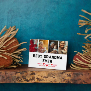 Best Grandma Ever Photo Collage Plaque