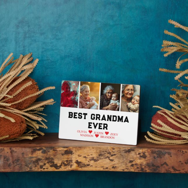 Best Grandma Ever Photo Collage Plaque (Side)