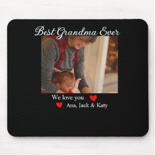 Best Grandma ever photo collage we love you name Mouse Pad
