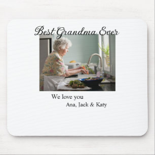 Best Grandma ever photo collage we love you name Mouse Pad
