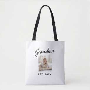 Best Grandma Ever Photo Est. Year Tote Bag