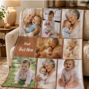 Best Grandma Ever Photo Personalised Grandparent Fleece Blanket