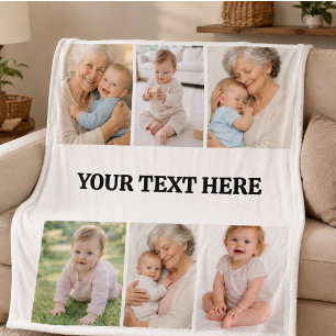 Best Grandma Ever Photo Personalised Grandparent Fleece Blanket