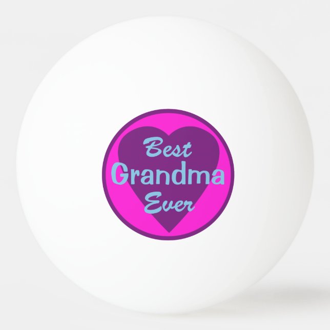 Best Grandma Ever Ping Pong Ball (Front)