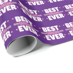 Best Grandma Ever - Pink Cherry Blossoms Wrapping Paper