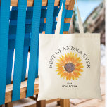 Best Grandma Ever  Tote Bag<br><div class="desc">This floral tote bag says "best grandma ever" in stylish script and features a watercolor sunflower in shades of yellow. Makes a special gift for your grandmother.
Easily customisable.
Original Watercolor © Michele Davies.</div>
