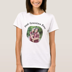 Best Grandma Ever upload your square family photo T-Shirt