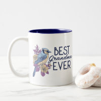 Best Grandma Ever Vintage Flower and Bird