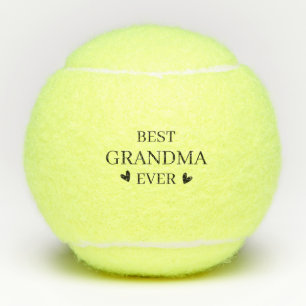 Best Grandma Ever with Hearts Tennis Balls