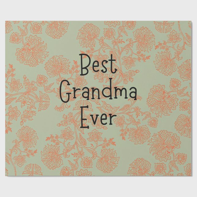 Best grandma ever wrapping paper (Flat)