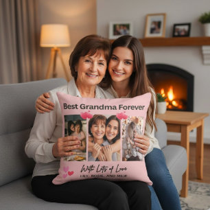 Best Grandma Forever Custom Granddaughter & Grandm Cushion