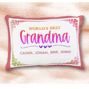 Best Grandma Gift! Personalised Decorative Cushion