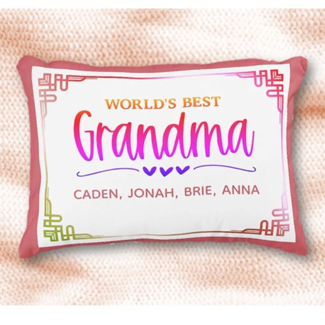 Best Grandma Gift! Personalised  Decorative Cushion (Creator Uploaded)