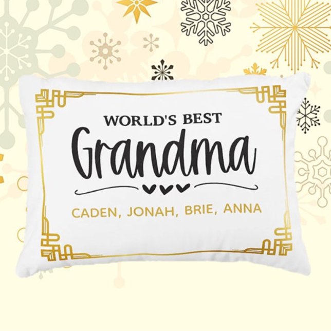 Best Grandma Gift! Personalised  Decorative Cushion (Creator Uploaded)
