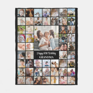 Best Grandma Grandkids Photo Collage 52 Pictures Fleece Blanket