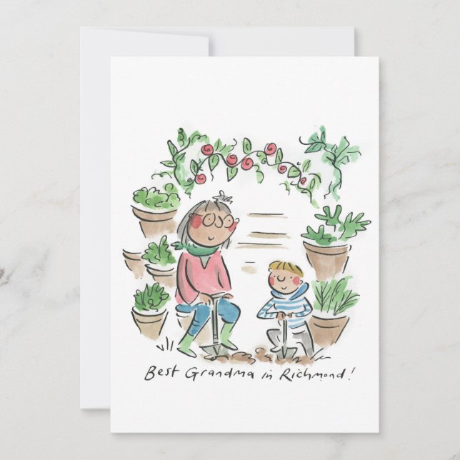 Best Grandma in  Invitation (Front)