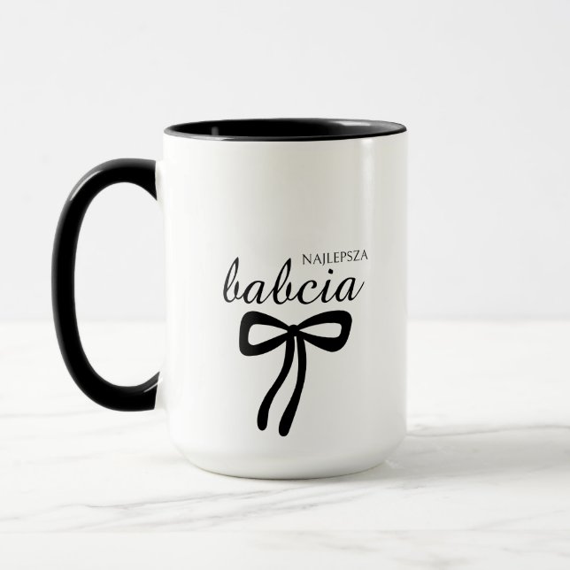 Best Grandma Mug – Polish “Najlepsza Babcia” Gift (Left)