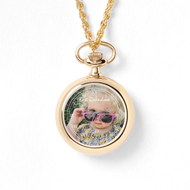 Best Grandma Personalised Photo Watch (Front)