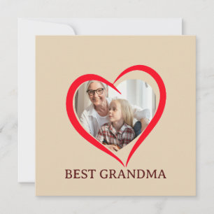 Best Grandma Personalized Unique Flat Card
