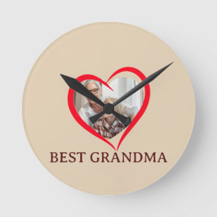 Best Grandma Personalized Wall Clock Gift