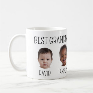 Best Grandma Photo Black Text White Mug
