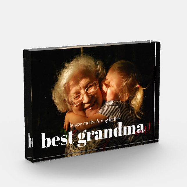 Best Grandma Photo Grandparents Days Block (Left)