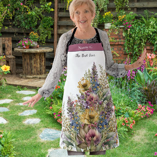 Best Grandmother Ever Floral Flower Angel Apron