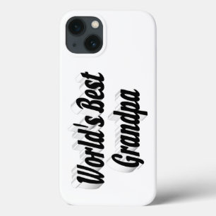 Best Grandpa black text iPhone 13 Case