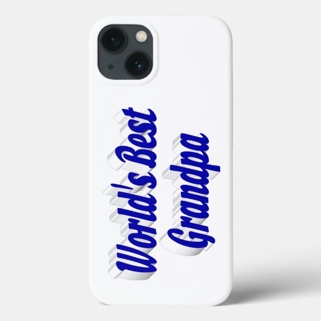 Best Grandpa blue text Case-Mate iPhone Case (Back)