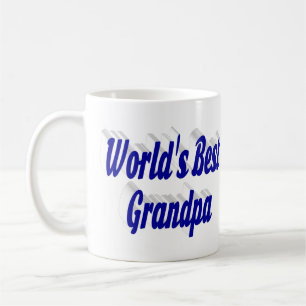 Best Grandpa blue text Coffee Mug