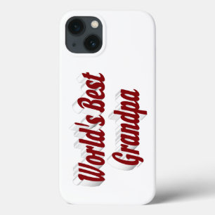 Best Grandpa burgundy text iPhone 13 Case