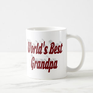Best Grandpa burgundy text Coffee Mug
