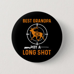 Best Grandpa By A Long Shot Deer Hunting For Hunte 6 Cm Round Badge