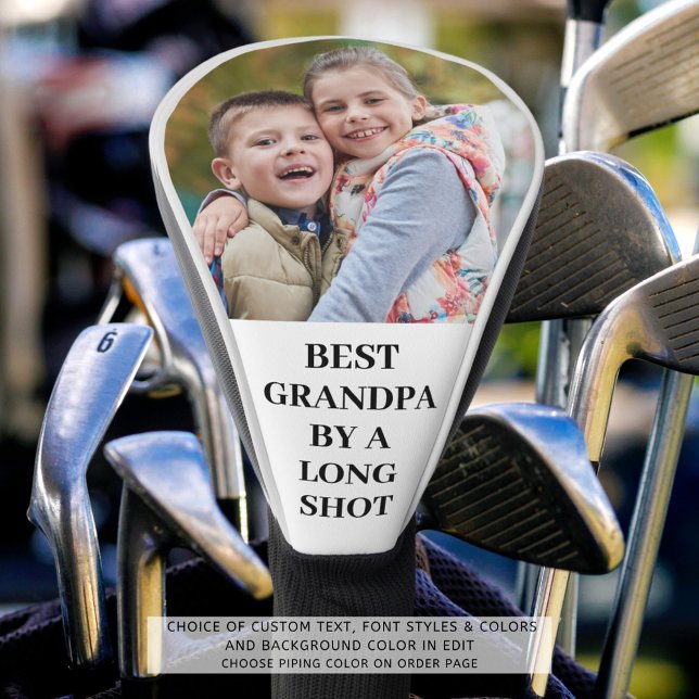 BEST GRANDPA BY A LONG SHOT Photo Golf Head Cover (Creator Uploaded)