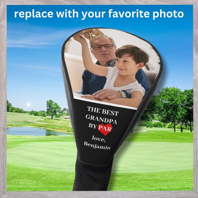 Best Grandpa by Par Custom Photo Golf Head Cover (Creator Uploaded)