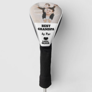 Best Grandpa By Par Custom Photo Grandfather Day Golf Head Cover