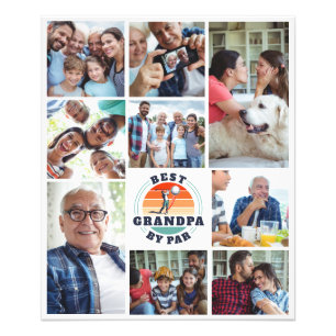 Best Grandpa By Par Family Photo Print