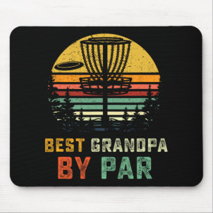Best Grandpa By Par Fathers Day Frisbee Disc Golf Mouse Pad