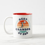 Best Grandpa By Par Fathers Day Retro Custom Daddy Two-Tone Coffee Mug<br><div class="desc">Retro Best Grandpa By Par design you can customise for the recipient of this cute golf theme design. Perfect gift for Father's Day or grandfather's birthday. The text "GRANDPA" can be customised with any dad moniker by clicking the "Personalise" button.</div>