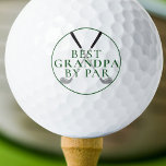BEST GRANDPA BY PAR Funny Green Golf Clubs Balls<br><div class="desc">For the special golf-enthusiast grandfather, give this gift of a set of golf balls with the funny saying BEST GRANDPA BY PAR in an editable green text colour and white. Great gift for the golfer grandpa for Grandparents Day, Father's Day, his birthday or a holiday. ASSISTANCE: For help with design...</div>