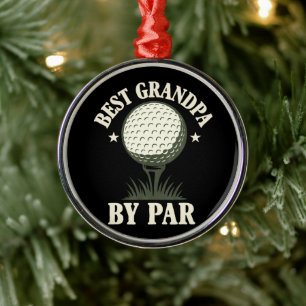 Best Grandpa By Par Funny Metal Ornament