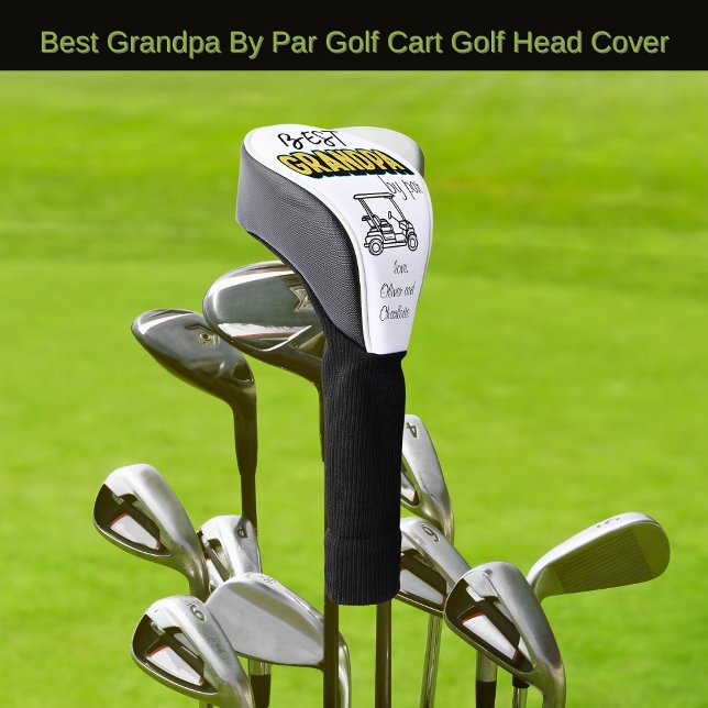 Best Grandpa By Par Golf Cart Golf Head Cover (Creator Uploaded)
