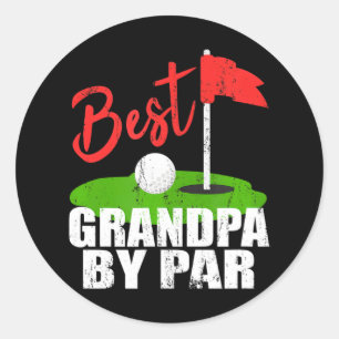 Best Grandpa By Par Golf Classic Round Sticker