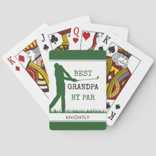 BEST GRANDPA BY PAR Golfer Personalised Playing Cards