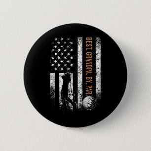 Best Grandpa By Par Golfing Gifts Grandpa Father's 6 Cm Round Badge