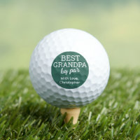 Best Grandpa by par Modern green Custom Name 